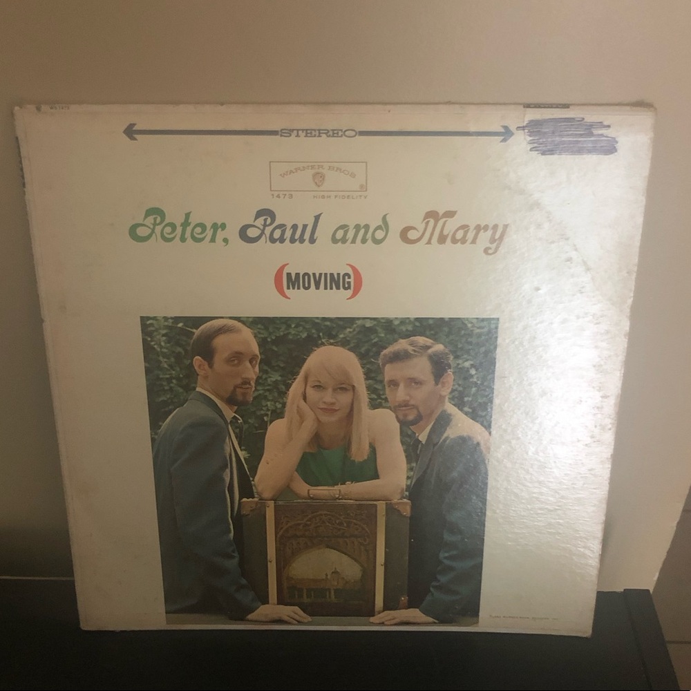 VTG 1963 ORIGINAL PETER PAUL & MARY MOVING VINYL RECORD